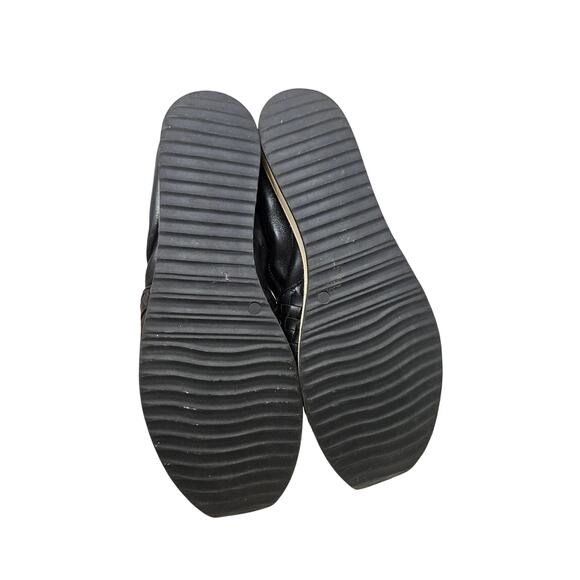 Sesto Meucci 8 Black Leather Woven Slip On Lafer Sneaker Casual Minimalist - Picture 5 of 6